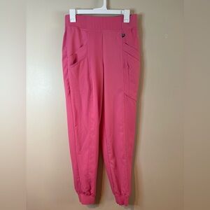 Climate Right by Cuddl Duds Pink Multi Pocket Jogger Scrub Pants NWOT